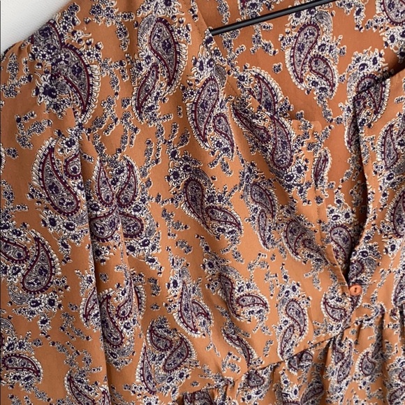 Rokoko Paisley print 3/4 sleeve peplum top, size L - Picture 3 of 10